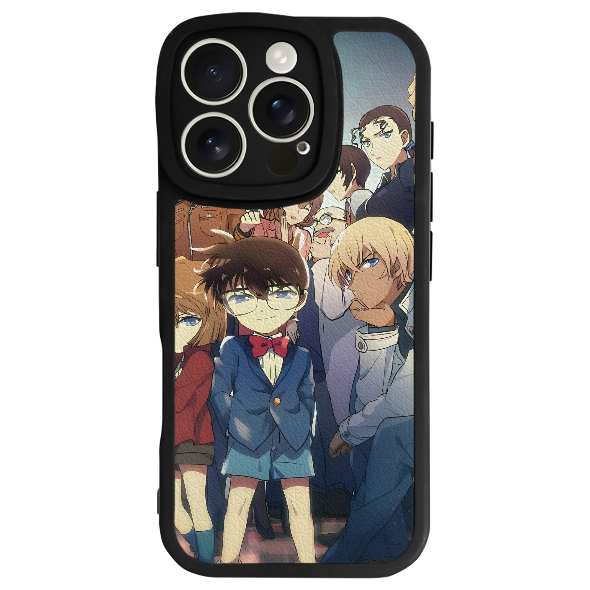 （画像用） 名探偵コナン Detective Conan 【iPhone 16シリーズ対応】シリコンスマホケース（レザー調） 材質：シリコン